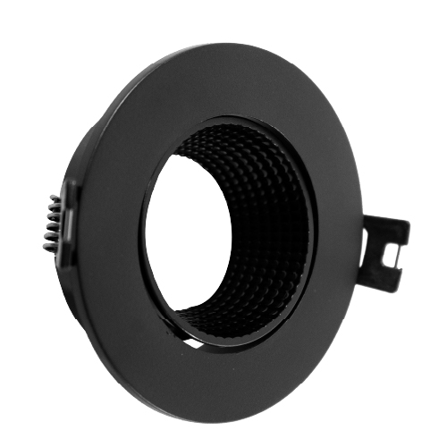 Spot emi1 embutir para GU10 redondo plástico 3,4cm diámetro 9cm negro